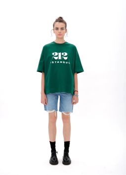 212 T-Shirt - Green/White (212 Istanbul Logo)