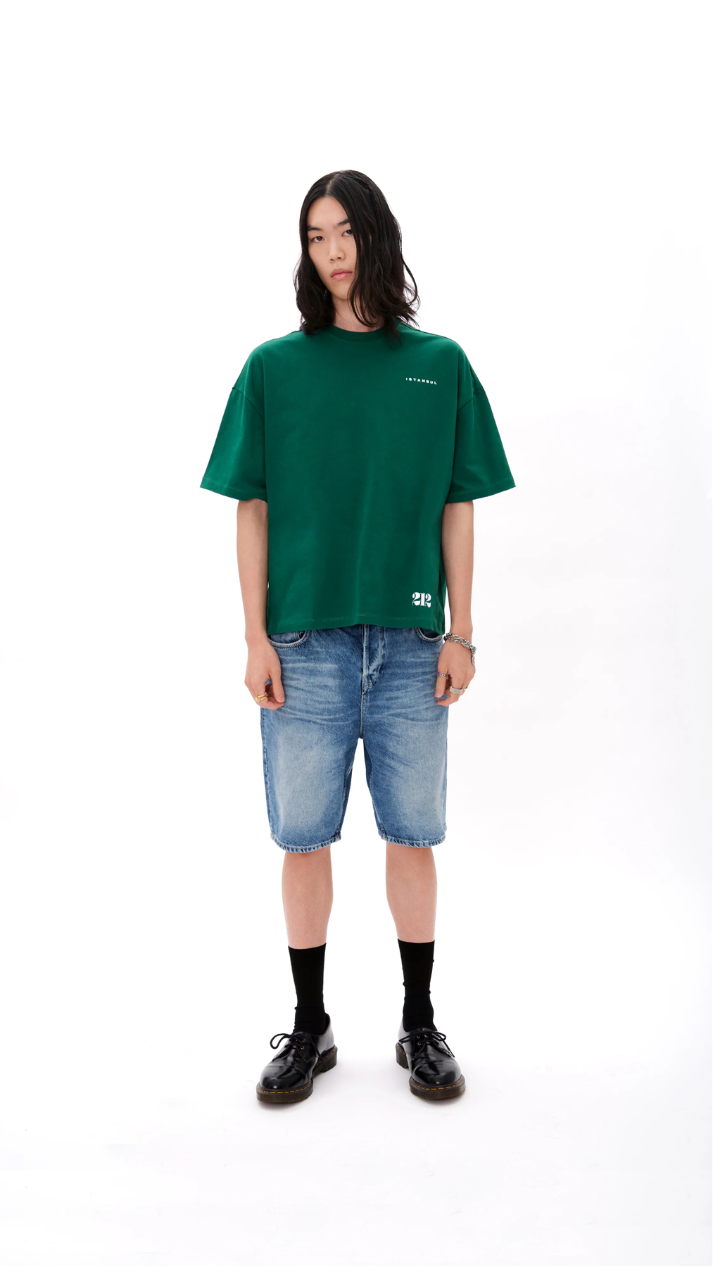 212 Basic T-Shirt - Green/White
