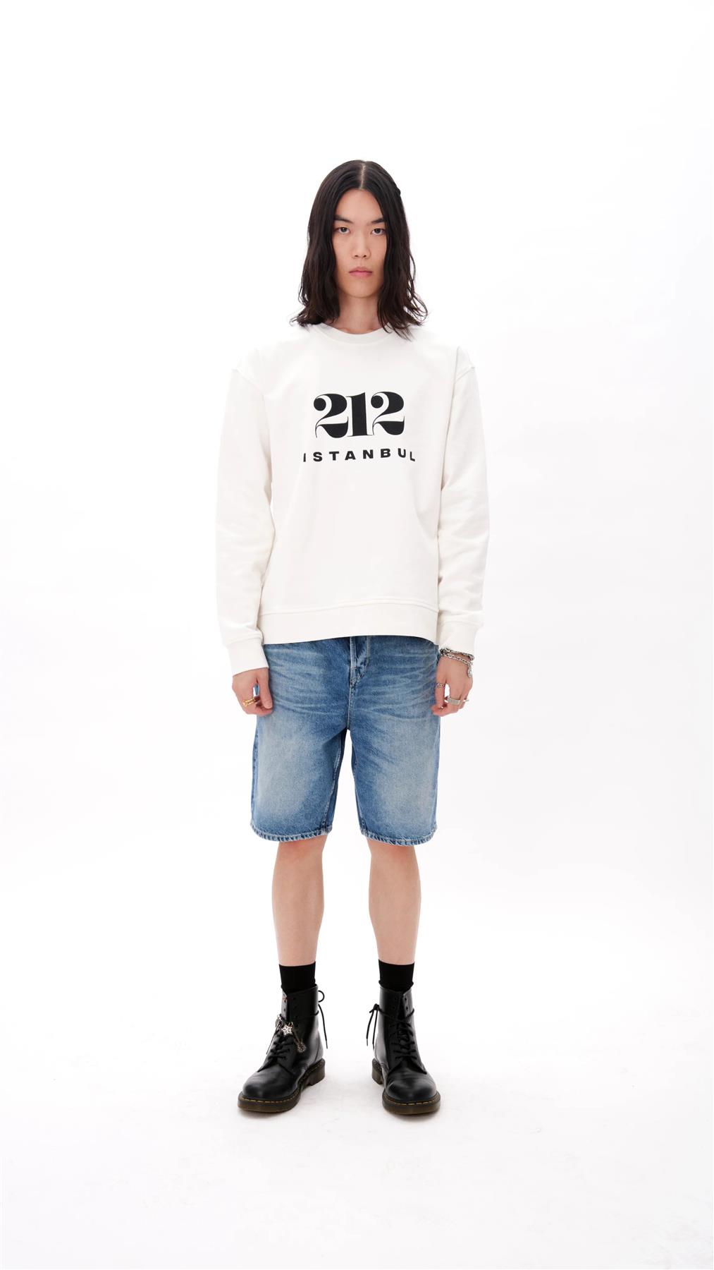 212 Sweatshirt - White (Logo)